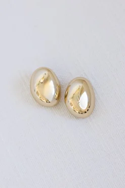 Paris Chunky Oval Earrings Gold