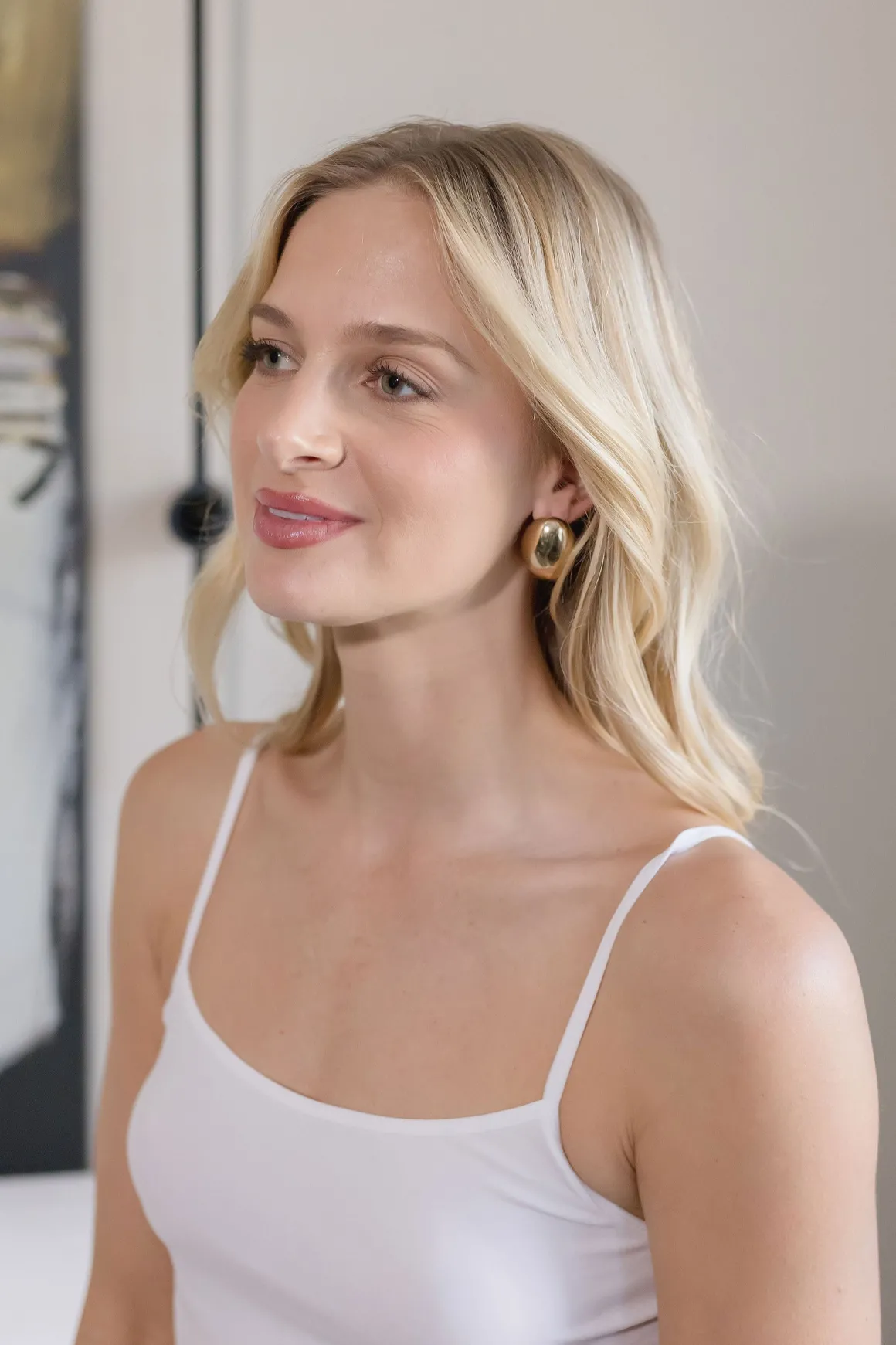 Paris Chunky Oval Earrings Gold