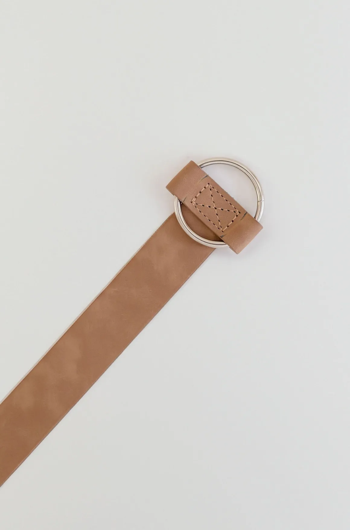 Quinn Adjustable Circle Buckle Belt Taupe