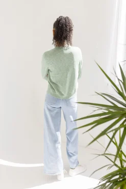 Remi Long Sleeve Button Down Cardigan Green