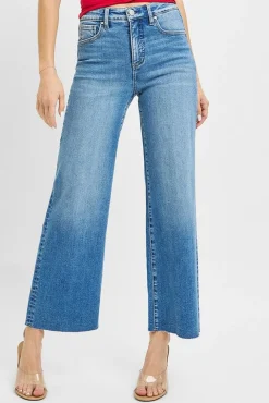 Scarlett High Rise Crop Wide leg Jeans Medium Wash