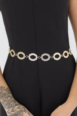 Sia Circle Waist Chain Belt Gold