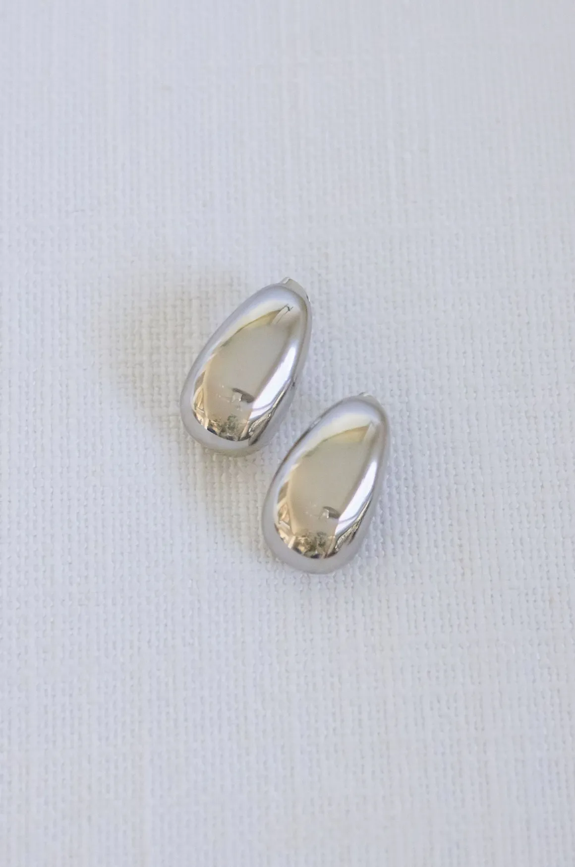 Sutton Chunky Teardrop Earrings Silver