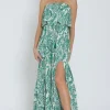 Tida Sleeveless Paisley Print Maxi Dress Green