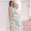 Tinsley Sleeveless Printed Maxi Dress Green