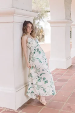 Tinsley Sleeveless Printed Maxi Dress Green