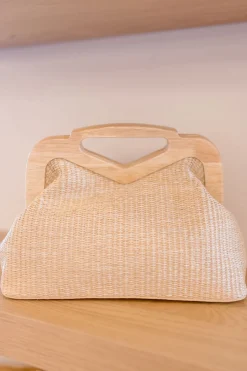 Trinity Straw Handbag Beige