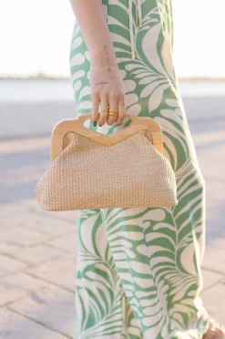 Trinity Straw Handbag Beige