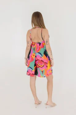 Tyra Sleeveless Floral Print Mini Dress