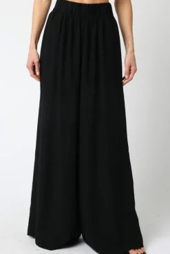 Waitlist 5/5 ♥ Jessie High Waist Woven Wide Leg Pants Black
