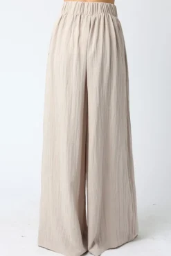 Waitlist 5/5 ♥ Jessie High Waist Woven Wide Leg Pants Khaki