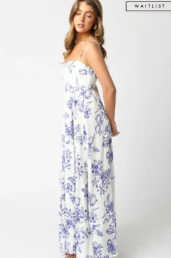 Waitlist 4/20 ♥ Kay Sleeveless Floral Print Maxi Dress White