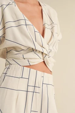 Waitlist 4/20 ♥ Kerry Short Sleeve Abstract Print Top White