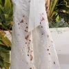 Waitlist 4/30 ♥ Piper High Tie Waist Lace Contrast Pants White