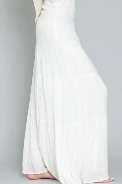 Waitlist 4/30 ♥ Sema Smocked High Waist Maxi Skirt White