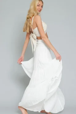 Waitlist 4/30 ♥ Sema Smocked High Waist Maxi Skirt White