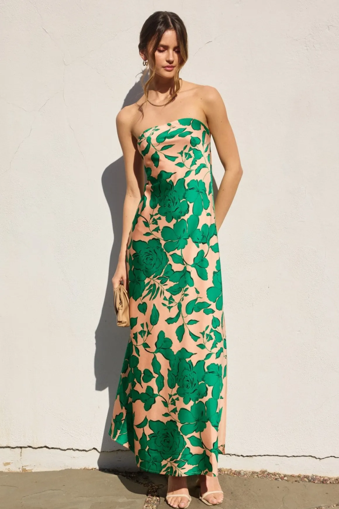 Waitlist 4/30 ♥ Stella Sleeveless Floral Print Maxi Dress Green