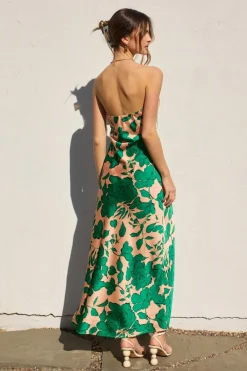 Waitlist 4/30 ♥ Stella Sleeveless Floral Print Maxi Dress Green