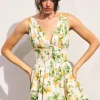 Waitlist 4/30 ♥ Susie Sleeveless Corset Lemon Print Mini Dress Yellow