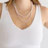 Winnie Layered Chunky Chain Link Necklace Silver