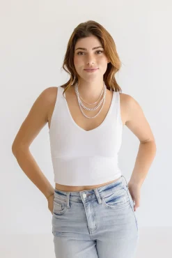 Winnie Layered Chunky Chain Link Necklace Silver