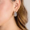Zoe Braided Hoop Earrings Silver